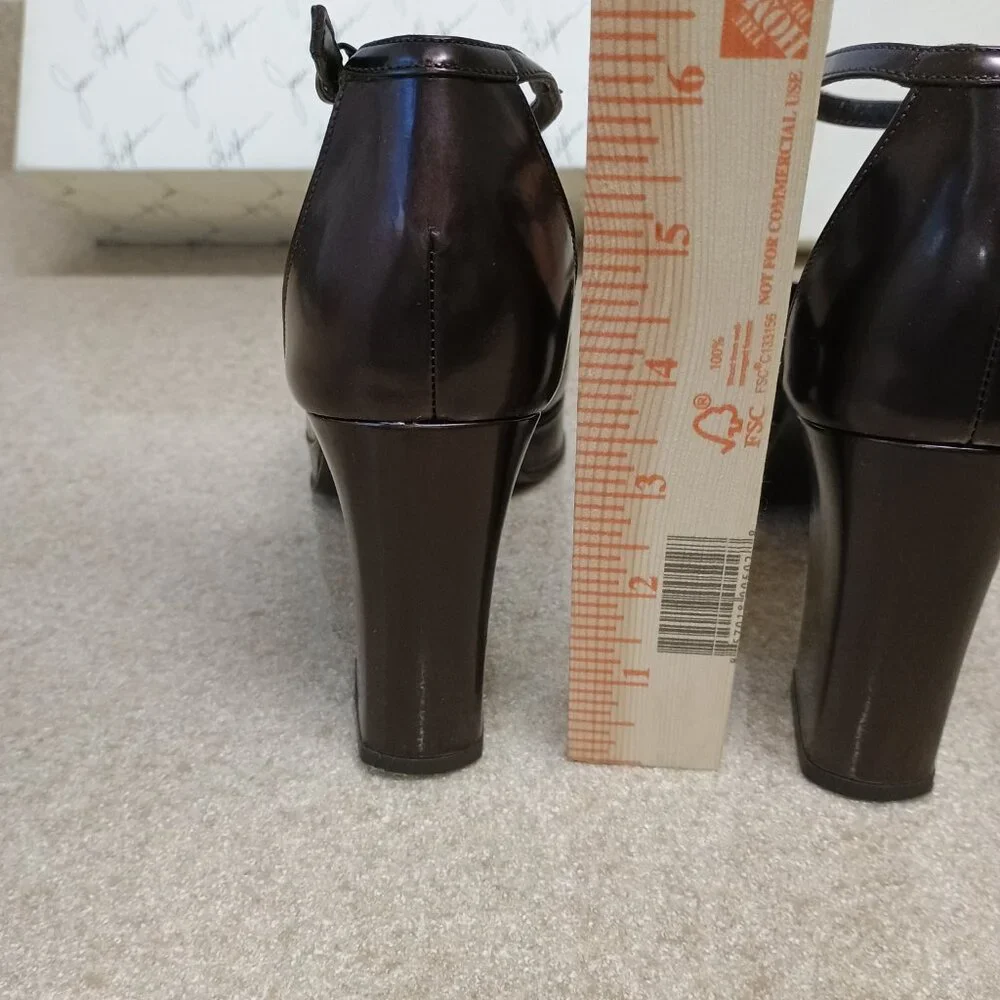 Joan Helpern Signature Fine Full Leather Heels 8.5 Handmade Italy Luxury Preppy